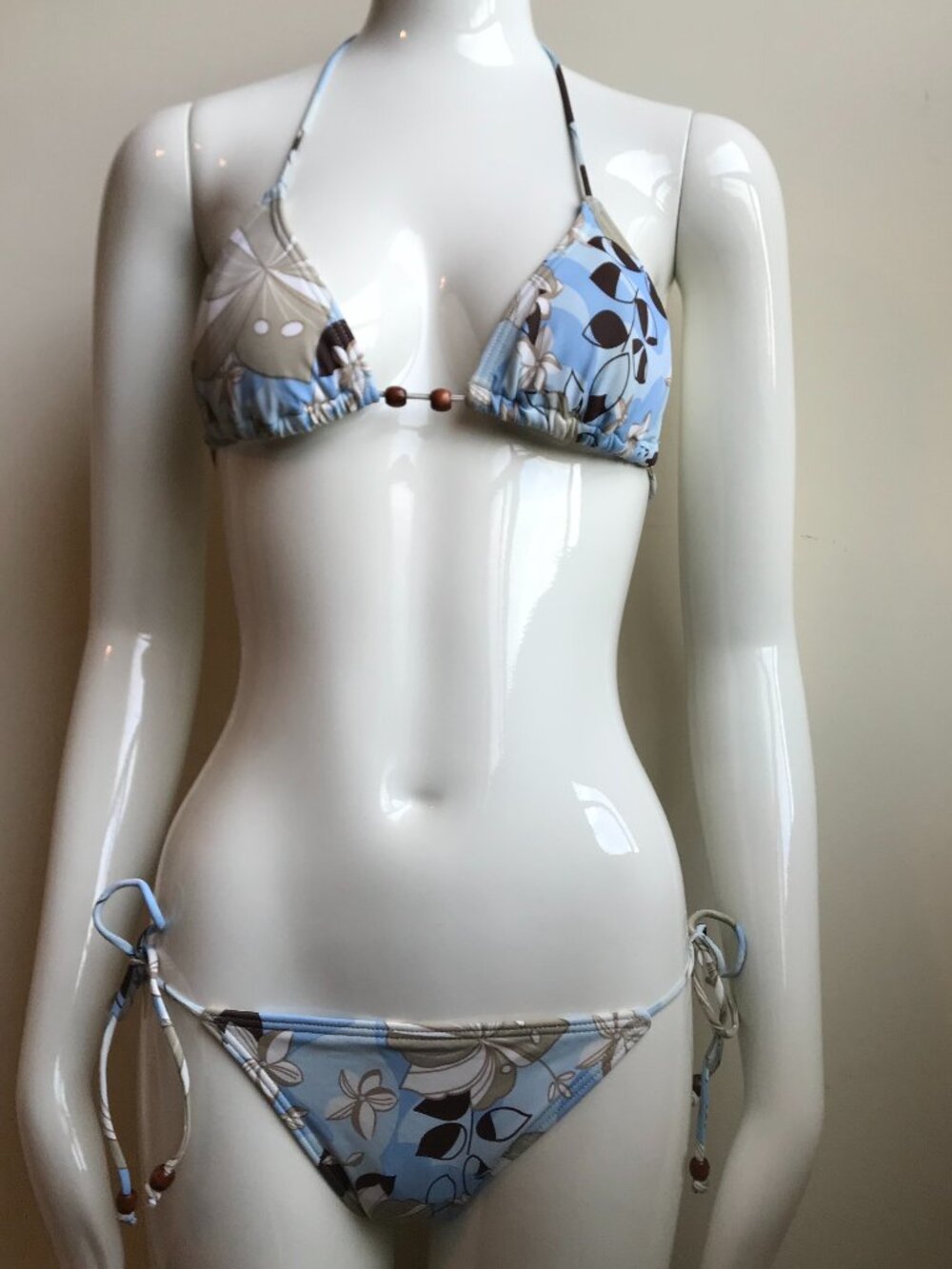 Billabong surf blue sky printed bikini top set